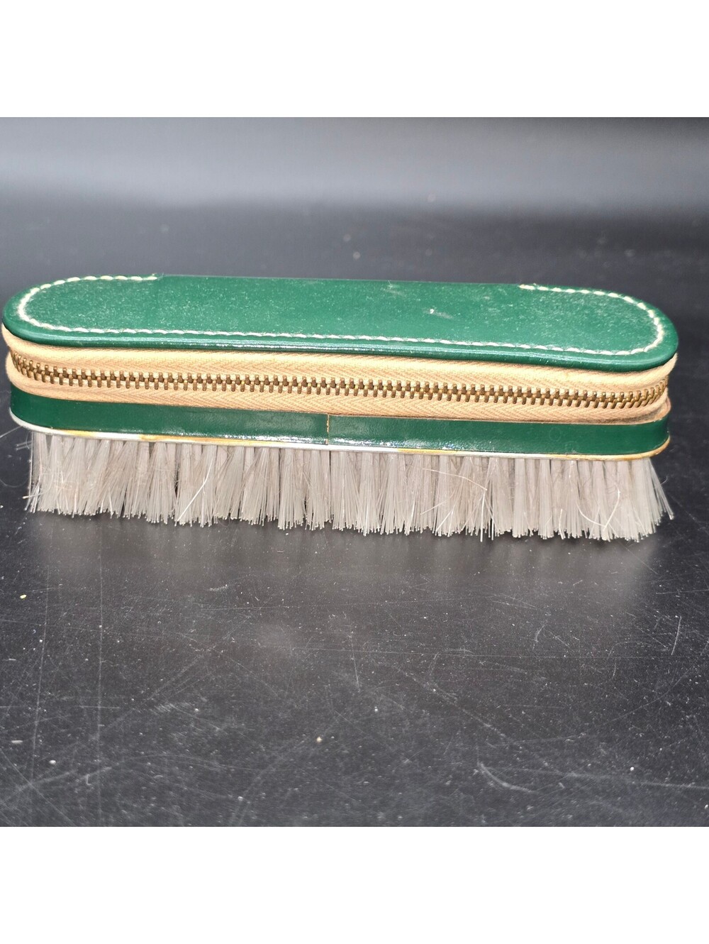 Vintage MCM Paramount Leather Travel Grooming Valet Kit Brush Germany Steel